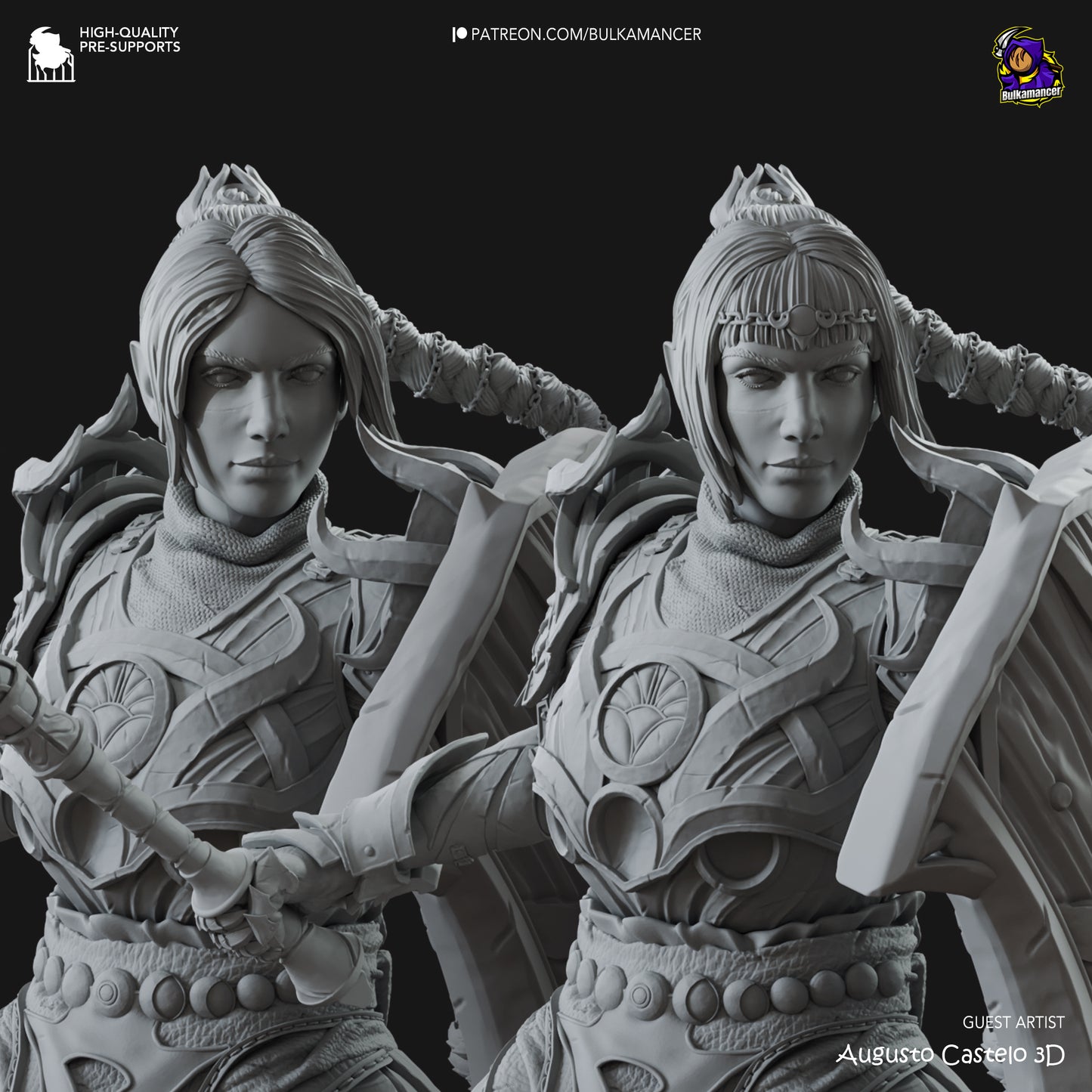Shadowheart | Resin Model or Bust Kit | DIY Baldur's Gate 3 Cleric of Shar/Selune