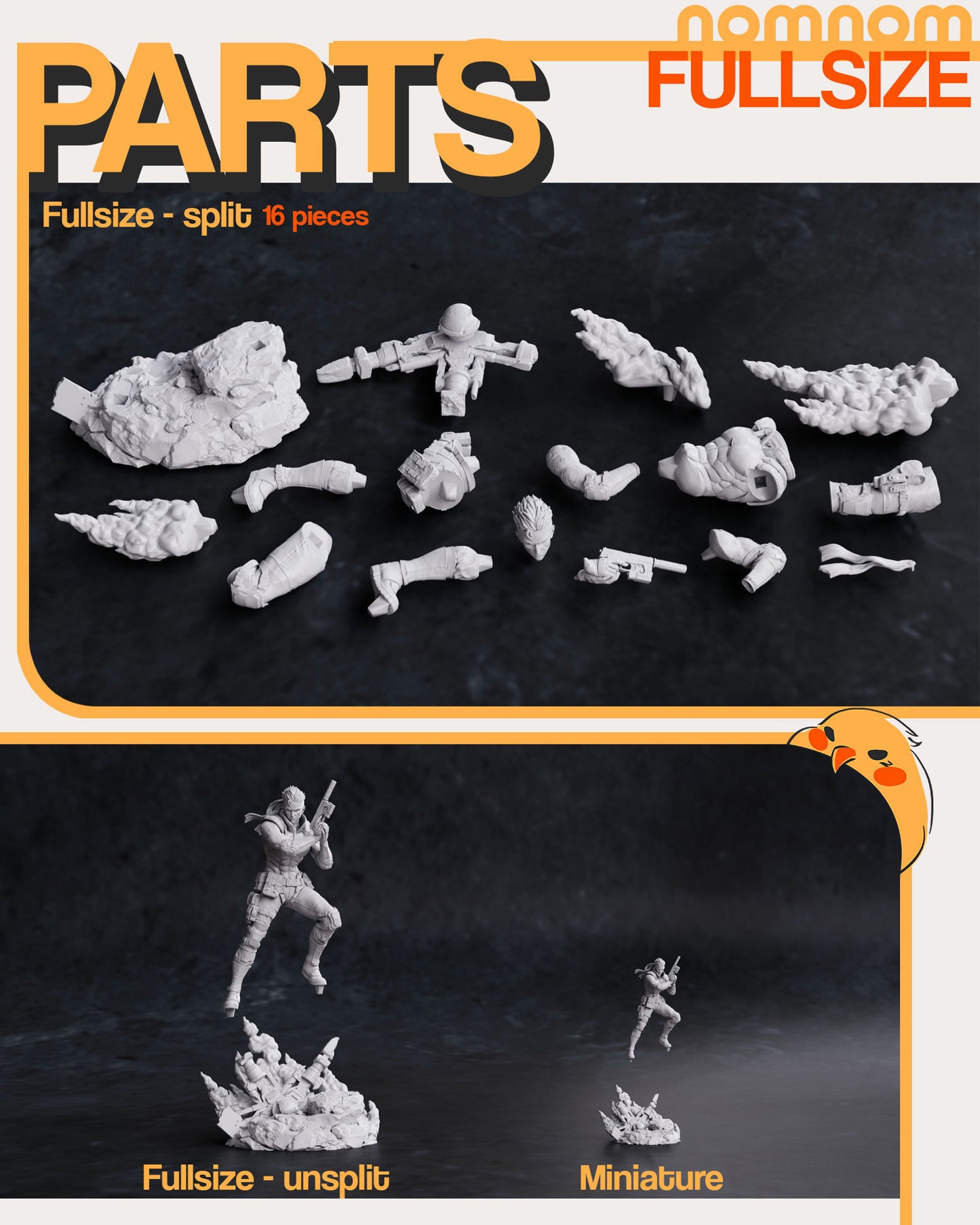 Solid Snake | 7.5-Inch Resin Model Kit | DIY Metal Gear Solid Stealth Operative