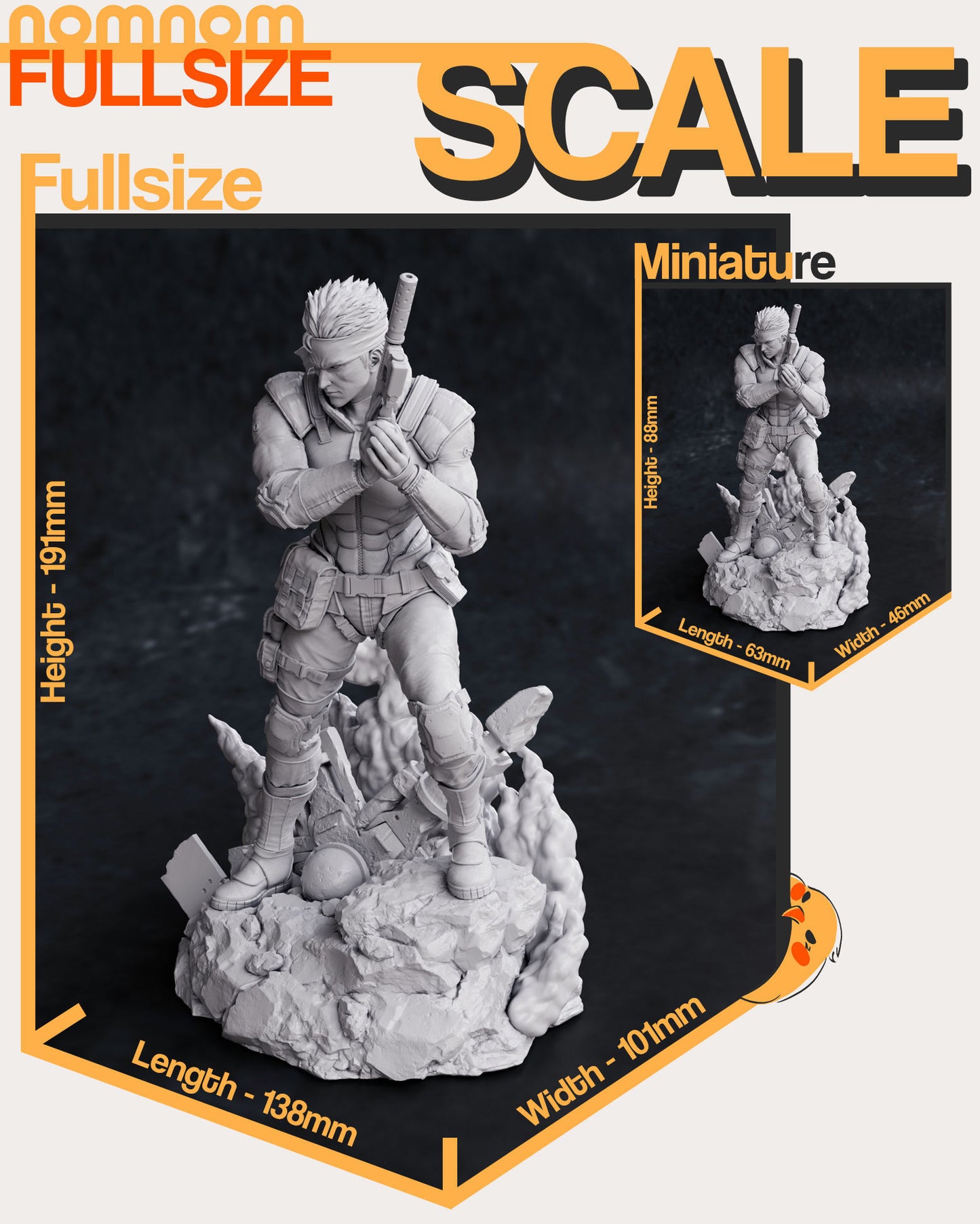 Solid Snake | 7.5-Inch Resin Model Kit | DIY Metal Gear Solid Stealth Operative