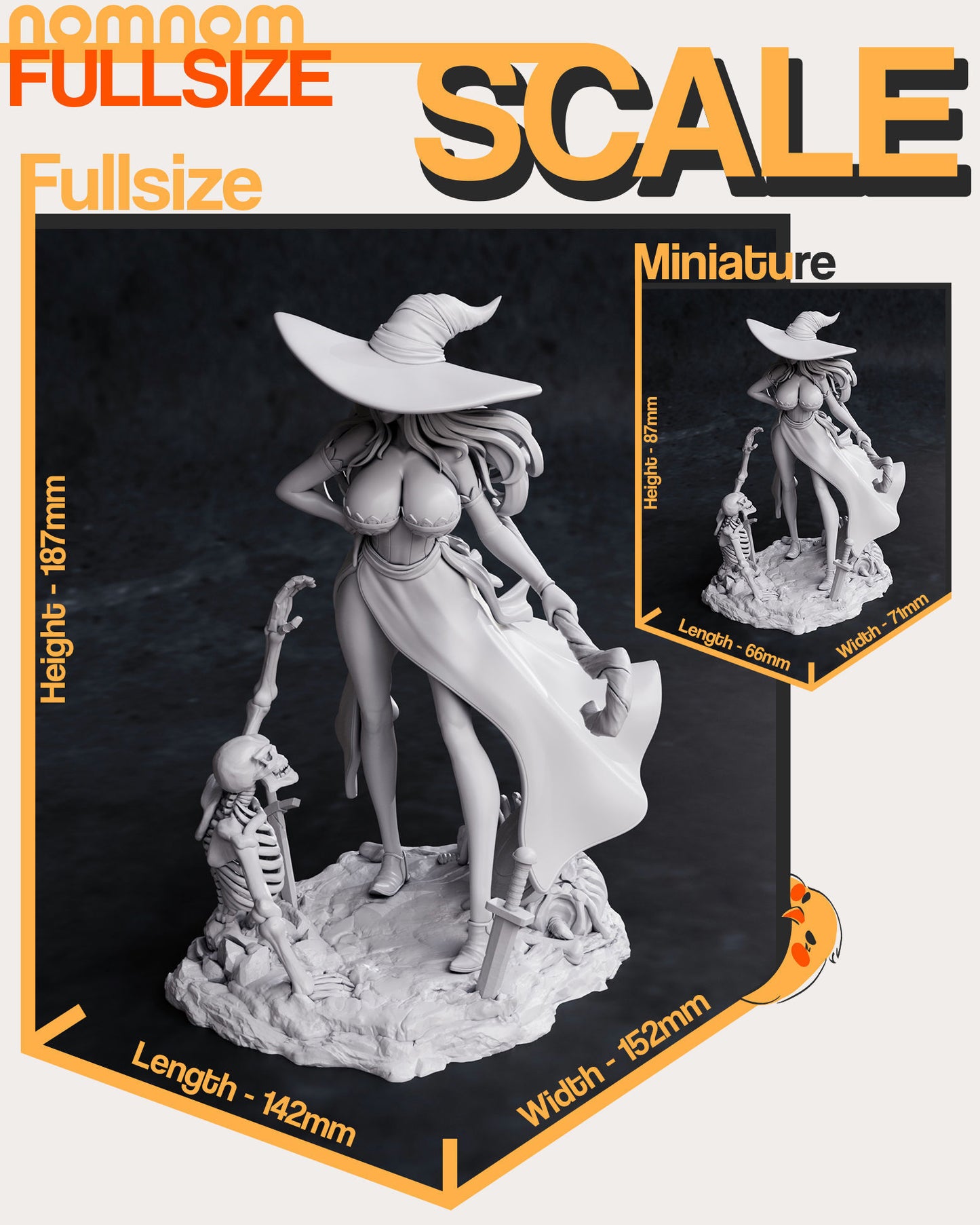 Sorceress | 7.5-Inch Resin Model Kit | DIY Dragon's Crown Spellcaster