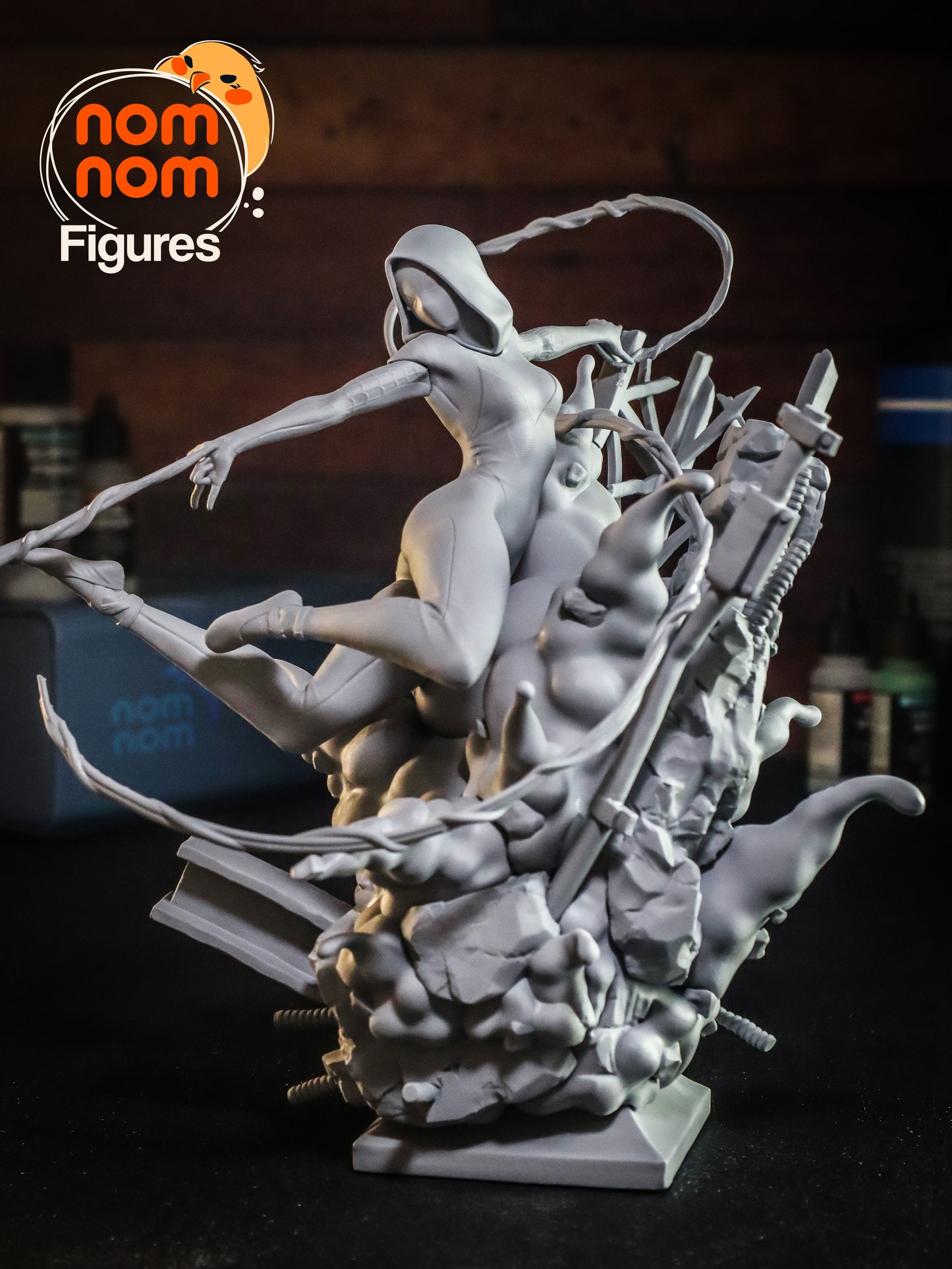 Spider Gwen | 7.5-Inch Resin Model Kit | DIY Spider-Verse Ghost Spider