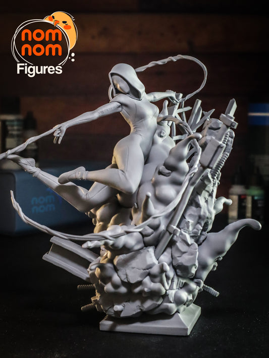 Spider Gwen | 7.5-Inch Resin Model Kit | DIY Spider-Verse Ghost Spider