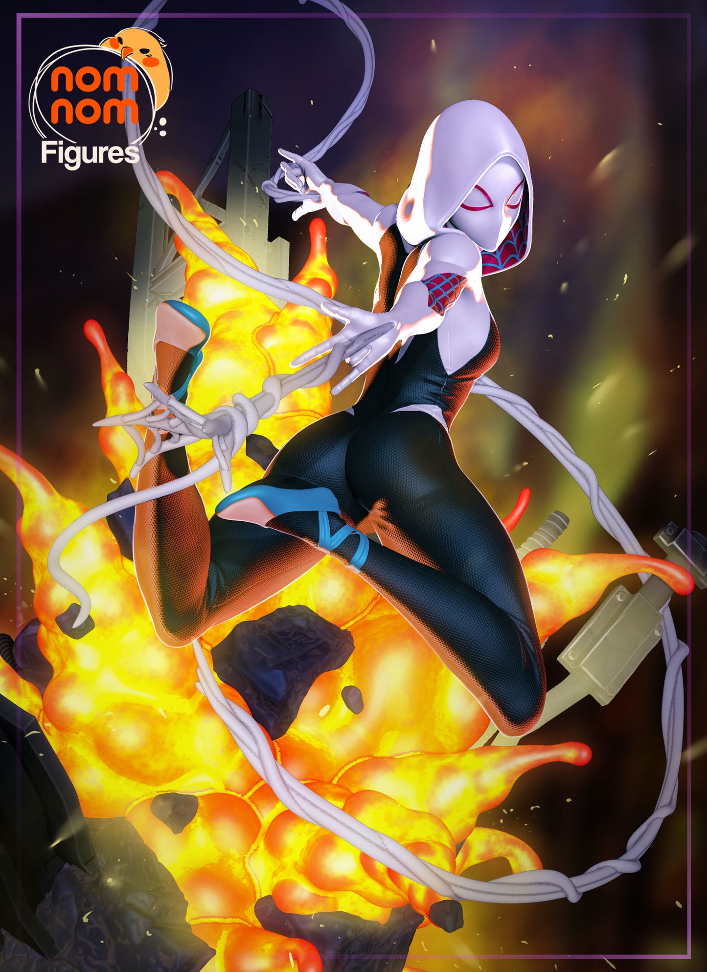 Spider Gwen | 7.5-Inch Resin Model Kit | DIY Spider-Verse Ghost Spider