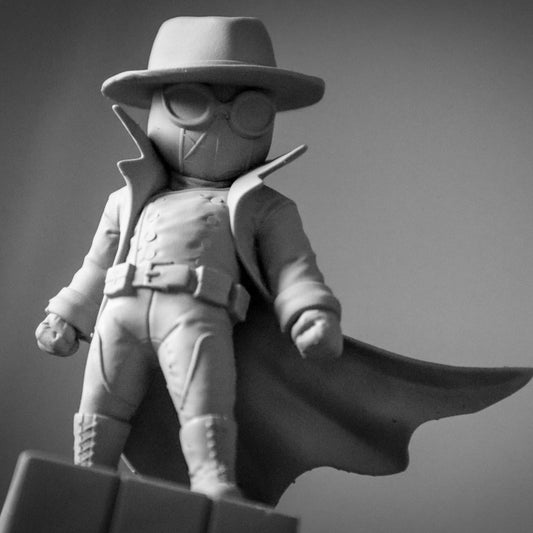 Chibi Spider-Man Noir | 2.5-Inch Resin Model Kit | DIY Spider-Verse