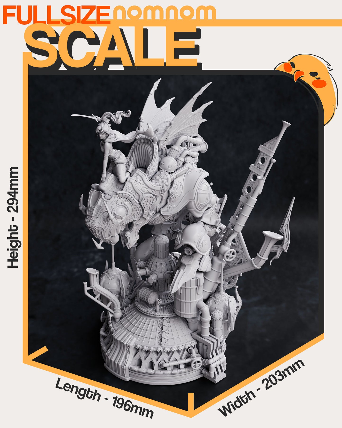 Terra with Magitek | 11.5-Inch Resin Model Kit | DIY Final Fantasy Esper Knight