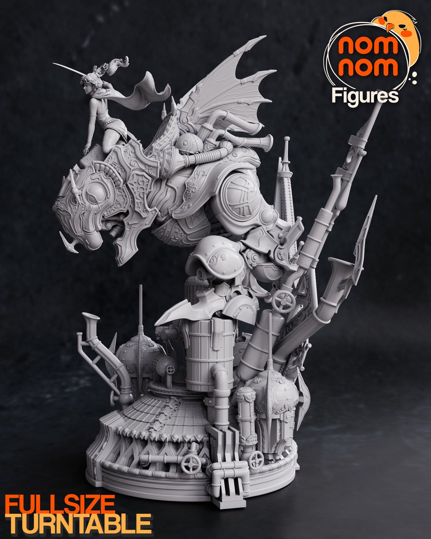 Terra with Magitek | 11.5-Inch Resin Model Kit | DIY Final Fantasy Esper Knight