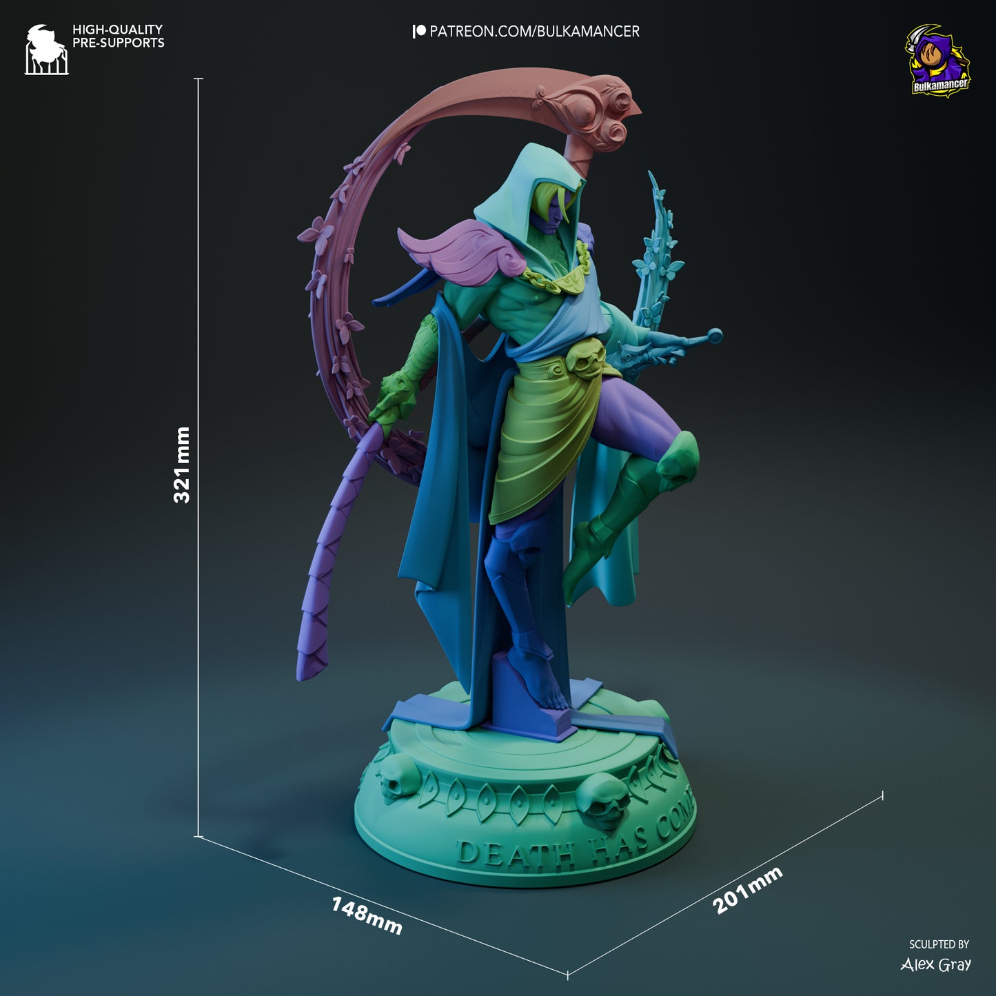 Thanatos | 12.5-Inch Resin Model Kit | Hades Judgment Incarnate of the Underworld