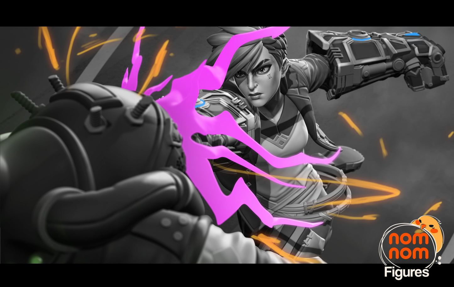Vi vs Chemtank | 8.5-Inch Resin Model Kit | DIY Arcane Piltover Enforcer