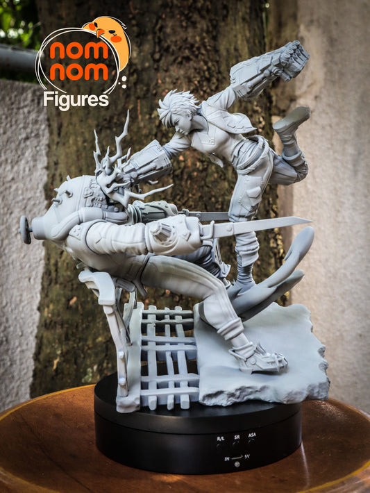 Vi vs Chemtank | 8.5-Inch Resin Model Kit | DIY Arcane Piltover Enforcer