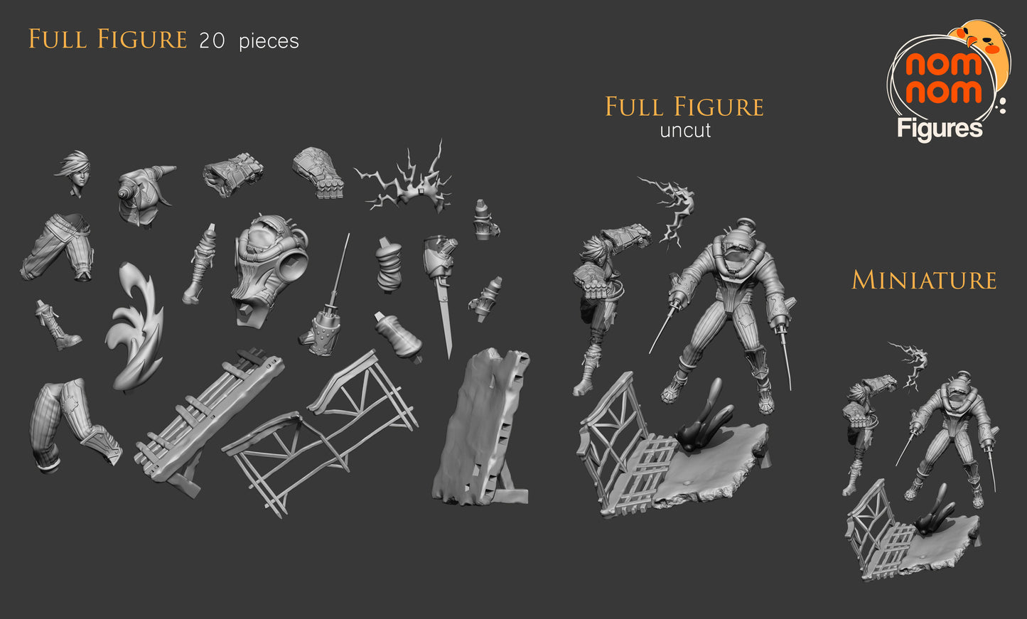 Vi vs Chemtank | 8.5-Inch Resin Model Kit | DIY Arcane Piltover Enforcer