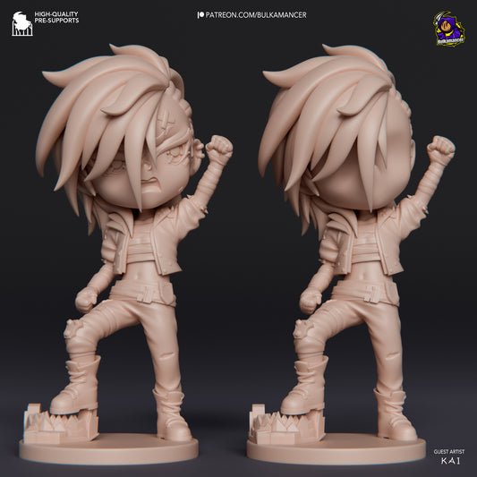 Chibi Vi | 4-Inch Resin Model Kit | DIY League of Legends Arcane Enforcer