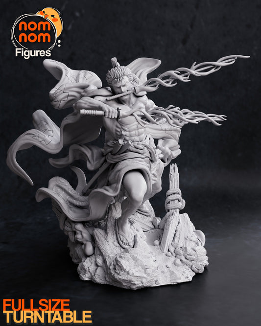 Wano Zoro | Resin Model or Bust Kit | DIY One Piece Three-Sword Samurai
