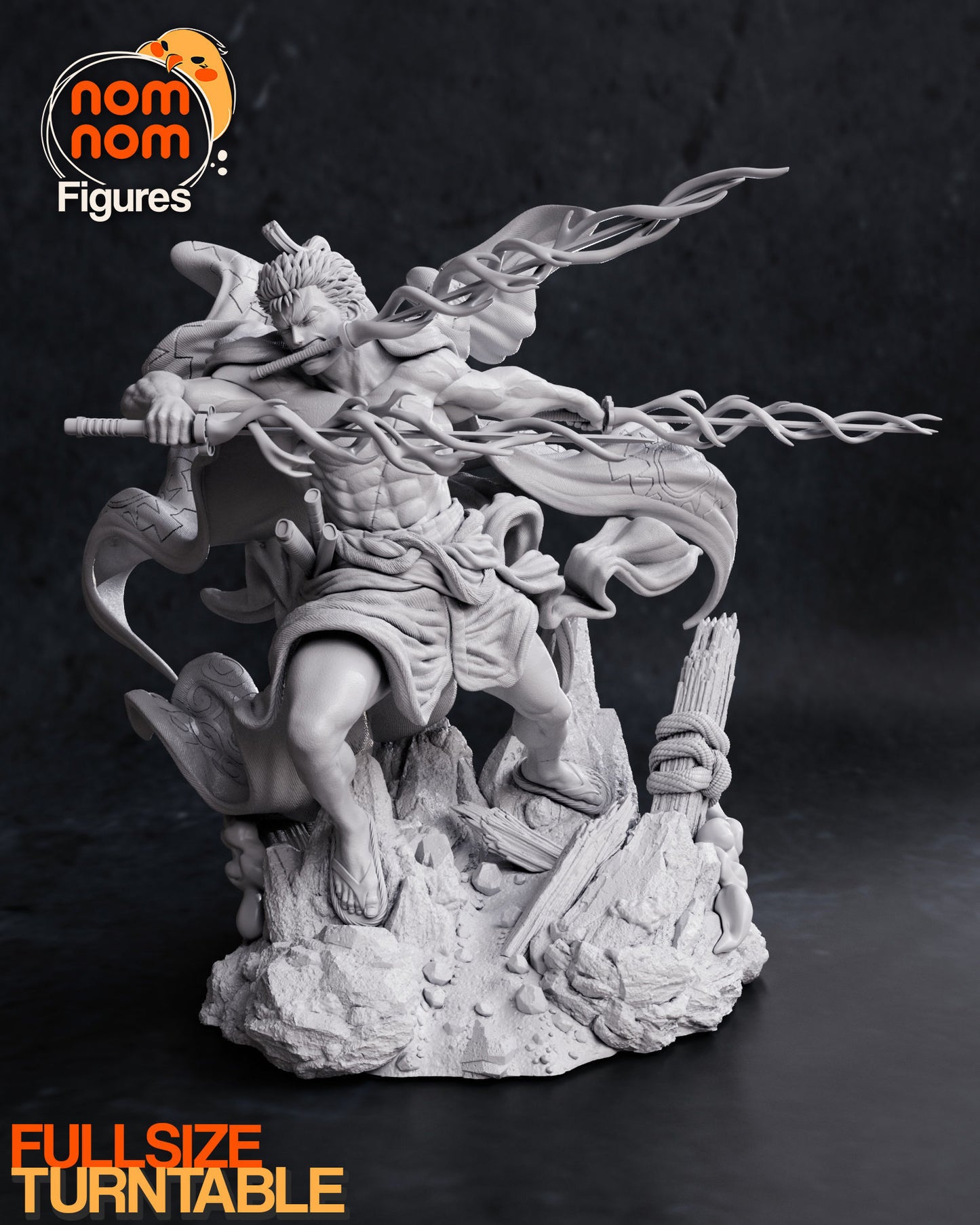 Wano Zoro | Resin Model or Bust Kit | DIY One Piece Three-Sword Samurai