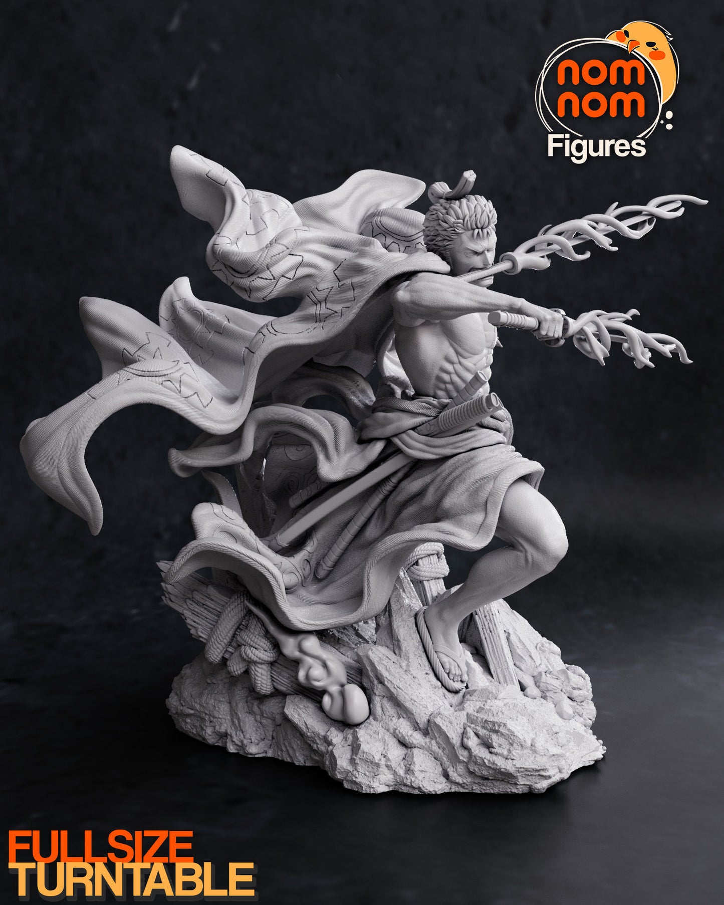 Wano Zoro | Resin Model or Bust Kit | DIY One Piece Three-Sword Samurai