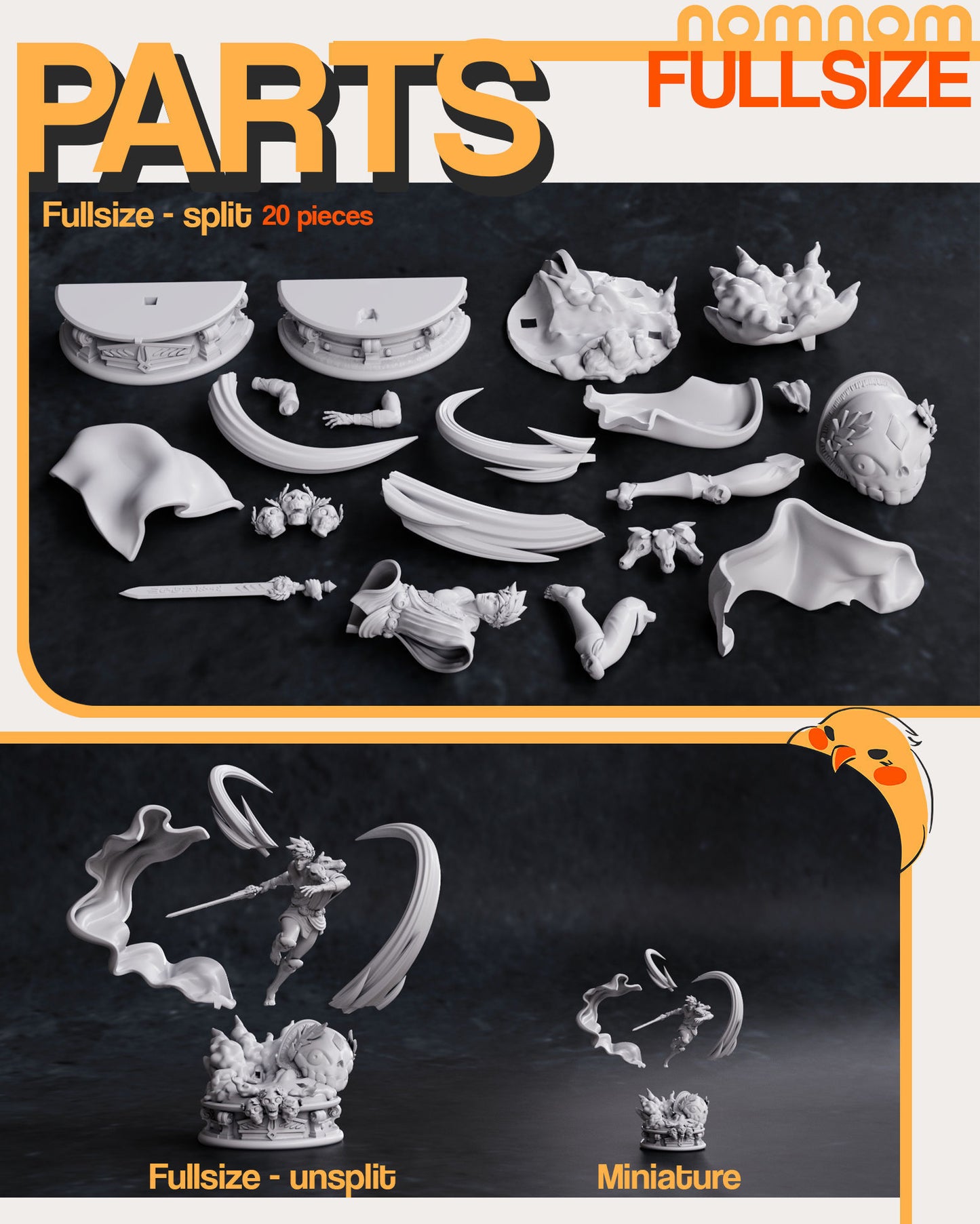 Zagreus | 10-Inch Resin Model Kit | DIY Hades Underworld Prince