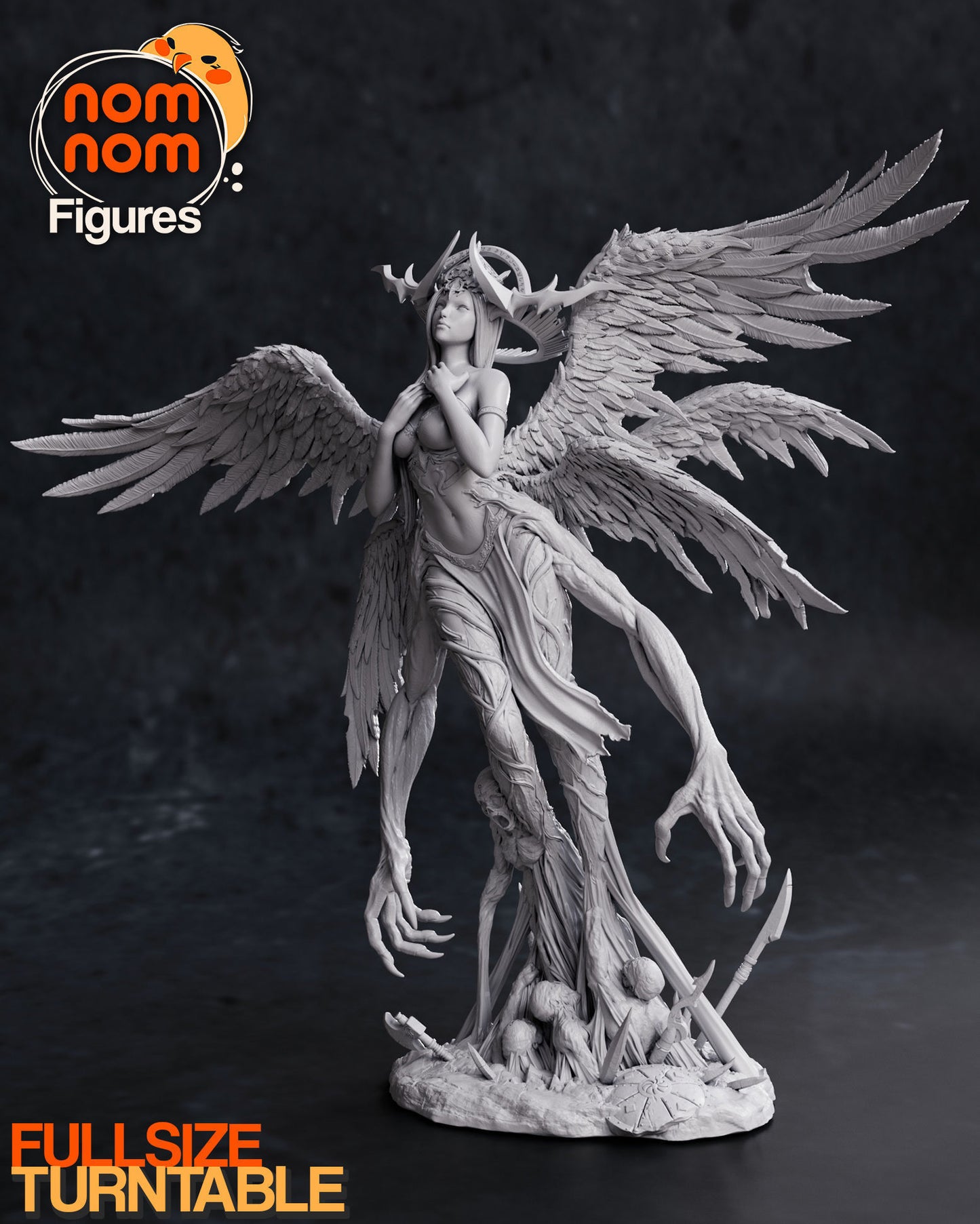 Zhazel | 9.5-Inch Resin Model Kit | DIY Angel Demoness